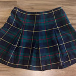 Expressions Navy and Green Plaid Skater Skirt Blue Size 0 Photo 0