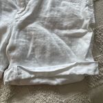 J. Jill Women's White Linen Shorts Cuffed Relaxed Beach Summer Coastal 8 Photo 3