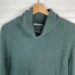 Madewell Women's Green Knit Cowl Neck Pullover Sweater Slit Back XS Photo 2
