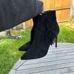 Jessica Simpson Women's Paegye Fringe Stiletto Dress Booties in black size 11 Photo 6