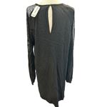 Old Navy Black Long Sleeve Dress‎ V Neck Crochet Sleeve Detail Casual Photo 6