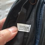 Unisex Blue Leather Waist Bag fanny pack Photo 5