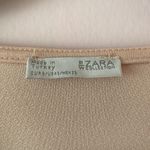 ZARA Collection Blush Pink Ruffle Cold Shoulder Mini Shift Dress Photo 3