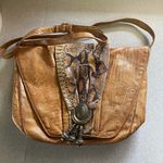 Vintage Sharif Snakeskin Crossbody Western Coastal Cowgirl Neutral Boho Chic Photo 0
