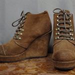 Diesel Ladies' Brown Suede Wedge Ankle Booties SIze 40 Photo 0