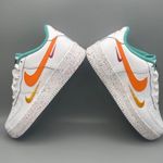 Nike  Air Force 1 LV8 GS Big Girl 7Y Casual Shoes White/Safety Orange \Women #8.5 Photo 9