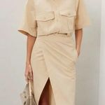 Petar Petrov Loose Fit Shirt Dress Size 38 Tan Photo 0
