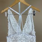 NEW OH LA LA CHERI 1X 2X LINGERIE JEANA WHITE LACE TEDDY SUIT DEEP V Photo 7