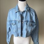 Topshop  Moto Cropped Denim Jacket Photo 1
