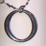 NY Brand Silver Tone Gunmetal Gray Dark Metal Gray Pendant Boho Necklace Photo 1