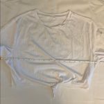 None Two Piece Crop Top and Shorts Set White Women XL NWOT Photo 3