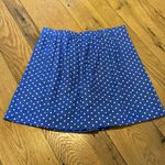 J.Crew  Linen Polka Dot Lined w Pockets Elasticated Waist Ribbon Tie Blue White 8 Photo 4