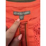 Jessica London  Women’s Cotton Full Zip Jacket Eyelet Lace Pockets Size 12W Fall Photo 2