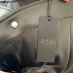 RtA Paloma Lambskin Vinyl Mini Skirt Black Neptune Womens 6 NEW Photo 11