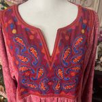 White Mark brick red boho midi dress with embroidered yoke. NWT. Size XL. Photo 1