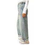 Free People  Palmer Cuffed Boyfriend‎ Cotton Blue Denim Jeans Women's Size 29 Photo 3