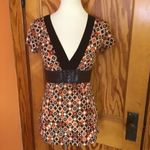 Retro Geometric Print Top | Y2K V Photo 6