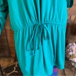 Venezia TEAL BEADED NECK DRAWSTRING WAIST V NECK TUNIC (4X) Photo 7