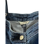 American Eagle Denim Jean Overalls Mini Dress Jumper Raw Hem Size XS Blue Casual Photo 2