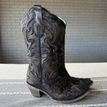 Corral  WOMEN'S BLACK INLAY WESTERN BOOTS SNIP TOE Size 7.5 Photo 2