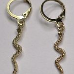 Gone tone dangle snake serpent earrings Gold Photo 0