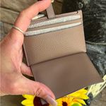 Kate Spade Authentic pebbled Leather knot snap bifold zip Card Holder Photo 2