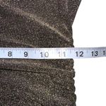 n:philanthropy NWT  Demetra Long Sleeve Gold Black Metallic Midi Dress SMALL Photo 7