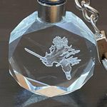 Laser Engraved Crystal Anime Color Changing LED Keychain Photo 1