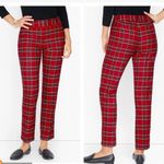 Talbots Hampshire Ankle Pant Classic Red Tartan 4 Petite Photo 1