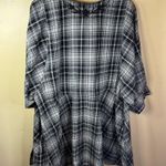 Free People NWT Size Large Embroidered Plaid Flannel Mini Dress Pockets Grunge Photo 8