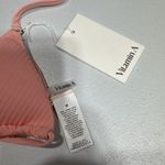 Vitamin A Women's Gia Ring Triangle Bikini Top Swimwear Pink Coral Size M Ribbed Photo 5