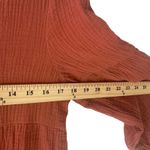 7 For All Mankind 7 For All Mankind Small Oversized Cottage Gauze Persimmon Maxi Peasent Dress Photo 9