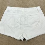 Denim & Co Denim Co. White Jean Shorts Raw Hem Summer 100% Cotton Women Size 0 Photo 1