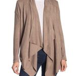BLANK NYC | XXL | Women's Light Brown Faux Suede Open Front Jacket Cardigan Photo 0
