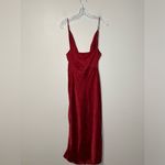 Song of Style Revolve Kat Midi Dress Cut Out Front Satin Sz XXL Event Nightout Red Photo 3