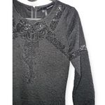 The Kooples Black A Line boho Lace 3/4 sleeve fit & flare Mini dress casual XS Photo 4