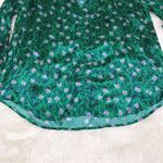 Roller Rabbit Green Floral Long Sleeve Top Peasant Blouse Lucy Size Large New Photo 8