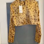 ZARA Floral Printed High Waisted Midi Skirt and Long Sleeve Crop Top Photo 6