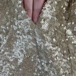 Dress the Population  Size Small Cara Two Piece Gown Gold Sequin Holiday Party Photo 5