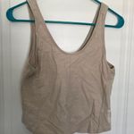 Gymsharks Sleeveless Scoop Neck Cropped Activewear Tank Top Beige Womens Size XS Photo 0