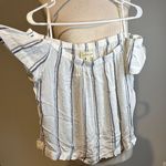 Anthropologie Cloth and Stone  Top blue white stripes M Photo 0