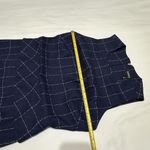 DKNY Peplum Blue Windowpane Tweed Sheath Dress Sz 8 Photo 5