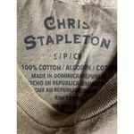 Chris Stapleton Graphic Tee SMALL Womens Crewneck Light Brown Country Singer Photo 2