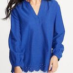 Old Navy New Floral Eyelet Scalloped Hem Embroidered Dot Top Photo 1