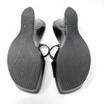 Stuart Weitzman black leather wedge slides, made in Spain, size 8.5AA Photo 12