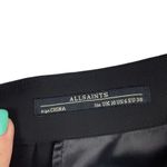 All Saints Dala Trousers Slacks Career Pants Pleated Black Womens Size 6 Tapered Photo 11