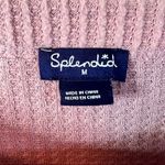 Splendid  Womens Oversized Waffle Knit Pink‎ Cozy Sweater Size Medium Outdoor Photo 1