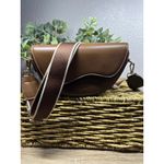 None Shoulder Bag for Women, PU Leather Crossbody Bag Saddle Bag Brown Photo 2