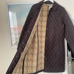 LL Bean Vintage 90s Quilted Long Barn Jacket Chore Coat Brown Photo 1