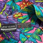 Vintage Just Class Womens Y2K Floral Shorts Overalls Romper Tropical Print M 90s Pink Size M Photo 7